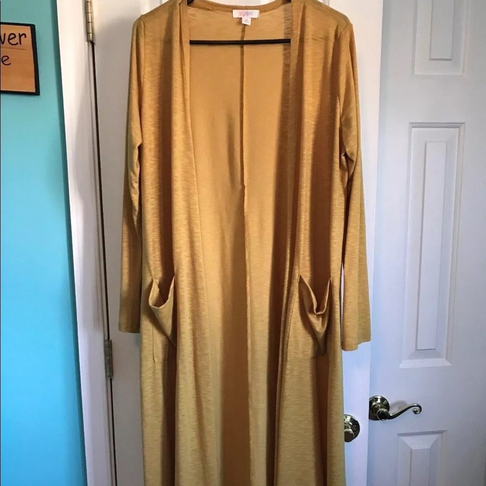Lularoe mustard sarah duster XL